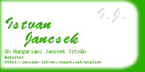 istvan jancsek business card