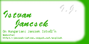 istvan jancsek business card